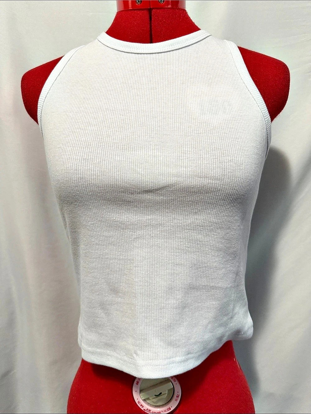 White Ribbed Tank Top Like New